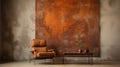 Large Rust Texture Art Piece In Earthy Naturalism Style