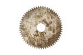 Rusty circular saw blade, isolated on white Royalty Free Stock Photo