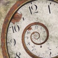 Rusty clock swirl Royalty Free Stock Photo