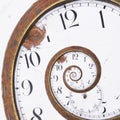 Rusty clock swirl Royalty Free Stock Photo