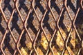 Rusty closed metal grate background - concept image