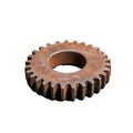 Rusty cogwheel gear with detailed texture on transparent background Royalty Free Stock Photo