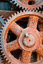 Rusty cogwheels background