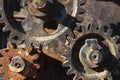 rusty cogwheels detail