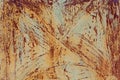 Rusty corroded iron plate surface for grunge background Royalty Free Stock Photo