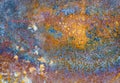 Rusty corroded iron plate surface Royalty Free Stock Photo