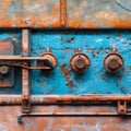A rusty and corroded texture with decaying metal and old machinery5, Generative AI Royalty Free Stock Photo