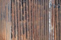 Rusty corrugated galvanized iron plate