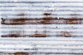 Rusty corrugated galvanized steel iron metal sheet surface for t Royalty Free Stock Photo