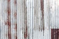 Rusty corrugated galvanized steel iron metal sheet surface for texture and background Royalty Free Stock Photo