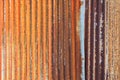 Rusty corrugated iron metal fence Zinc wall textur