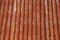 Rusty corrugated iron metal roof Royalty Free Stock Photo