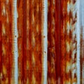 Rusty corrugated iron metal