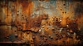 Rusty corrugated iron sheet texture, rusty metal background Royalty Free Stock Photo