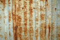 Rusty corrugated metal roof texture Royalty Free Stock Photo