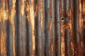 Rusty corrugated metal roof texture Royalty Free Stock Photo