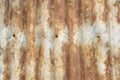 Rusty corrugated metal roofing texture Royalty Free Stock Photo