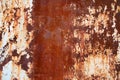 Rusty corrugated metal texture background. Rusted metal surface. Rust stains. Royalty Free Stock Photo