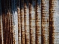 Rusty Corrugated metal fence texture or Galvanized iron steel background Royalty Free Stock Photo