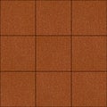 RUSTY CORTEN METAL PAVEMENT TEXTURE - Seamless square shape pattern useful for rendering Royalty Free Stock Photo