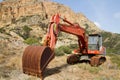 Rusty crawler excavator Royalty Free Stock Photo
