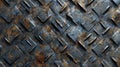 Rusty Diamond Plate Metal Texture, Seamless Industrial Background Royalty Free Stock Photo