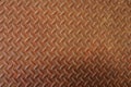 Rusty diamond plate texture Royalty Free Stock Photo