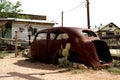 Rusty, dilapidated and abandoned vehicle in rural America Royalty Free Stock Photo