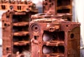 Rusty engine blocks