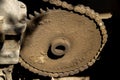 Rusty driving gears on a old mine train wagon