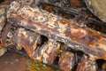 Rusty engine block