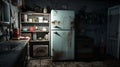 Rusty And Flimsy Refrigerator With Unreal Engine Rendered Cartoon Realism