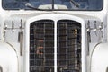 Rusty font grill of an old truck