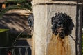 Rusty fountain in the garden