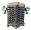 Rusty Front Grille Of A Vintage Farmer No Name Tractor Of Production Of The Beginning Of The Twentieth Century Isolated