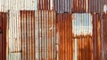 Rusty galvanized sheet for abstract background Royalty Free Stock Photo