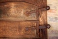 Rusty gate of an old oven