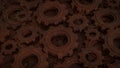 The Rusty Gear for engine or Background concept 3d rendering Royalty Free Stock Photo