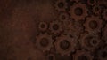 The Rusty Gear for engine or Background concept 3d rendering Royalty Free Stock Photo