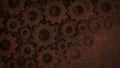 The Rusty Gear for engine or Background concept 3d rendering Royalty Free Stock Photo