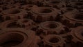 The Rusty Gear for engine or Background concept 3d rendering Royalty Free Stock Photo