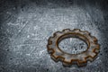 Rusty gear wheel