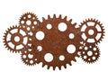 Rusty gears and cogwheels