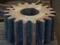 Rusty gears machined and industry Royalty Free Stock Photo