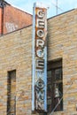 Rusty Georgetown sign in Washington DC