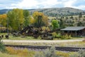 Rusty gold mining stuff in ghost town Nevada City