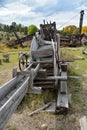 Rusty gold mining stuff in ghost town Nevada City