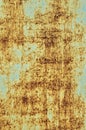 Rusty green colored metal background