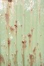 Rusty green sheet of metal. Creative vintage background Royalty Free Stock Photo