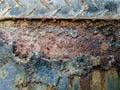 Rusty grey colour steel industrial pattern plate background